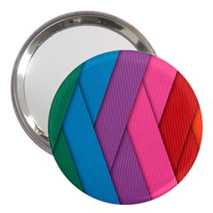 Abstract Background Colorful Strips 3  Handbag Mirrors by Simbadda