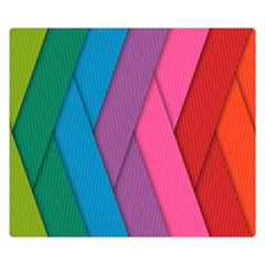 Abstract Background Colorful Strips Double Sided Flano Blanket (small)  by Simbadda