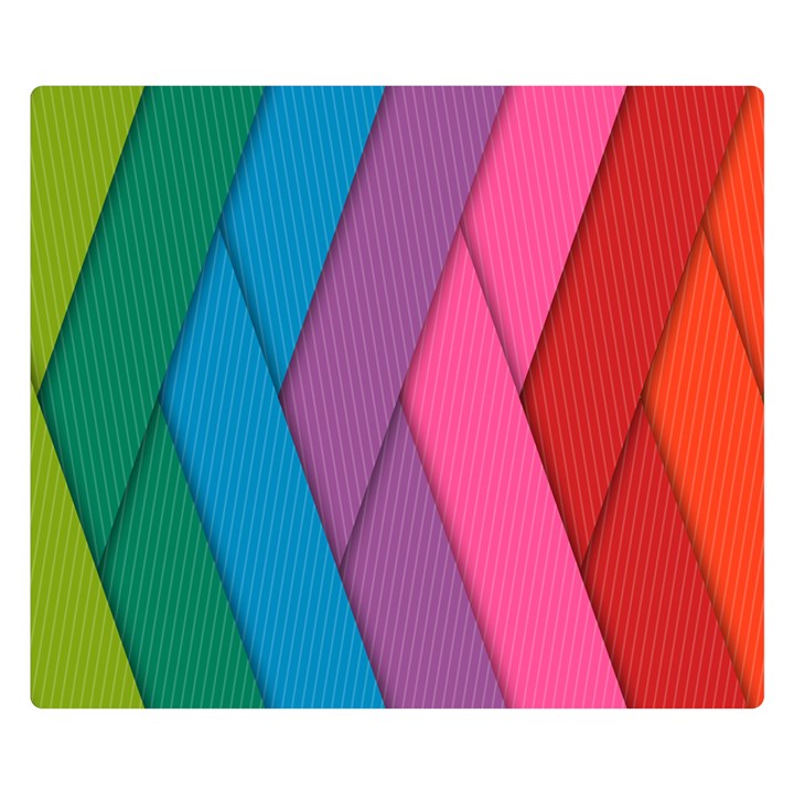 Abstract Background Colorful Strips Double Sided Flano Blanket (Small) 