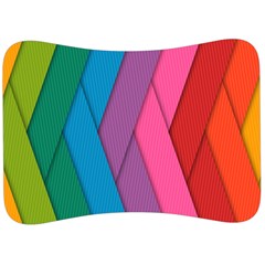 Abstract Background Colorful Strips Velour Seat Head Rest Cushion by Simbadda