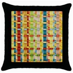 Woven Pattern Background Yellow Throw Pillow Case (Black) Front