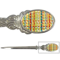 Woven Pattern Background Yellow Letter Opener by Simbadda