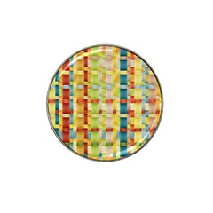 Woven Pattern Background Yellow Hat Clip Ball Marker (10 Pack) by Simbadda