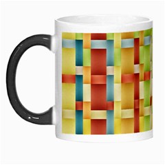 Woven Pattern Background Yellow Morph Mugs by Simbadda