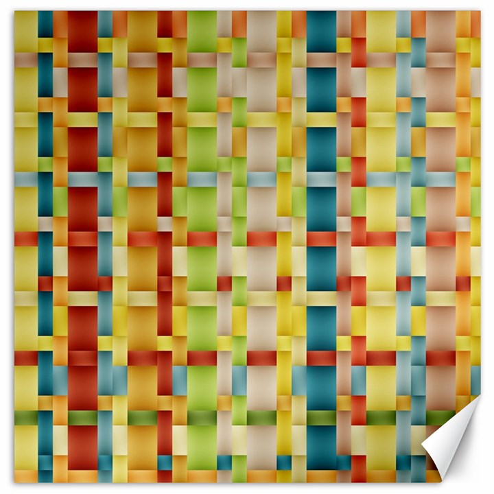 Woven Pattern Background Yellow Canvas 20  x 20 