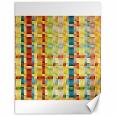 Woven Pattern Background Yellow Canvas 18  X 24  by Simbadda