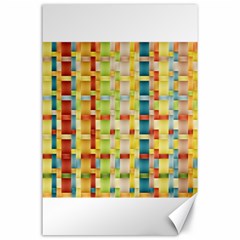 Woven Pattern Background Yellow Canvas 24  X 36  by Simbadda