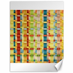 Woven Pattern Background Yellow Canvas 36  X 48  by Simbadda