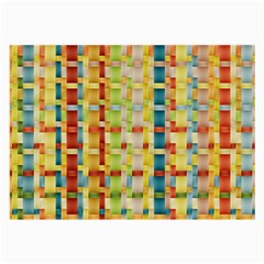 Woven Pattern Background Yellow Large Glasses Cloth by Simbadda