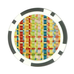 Woven Pattern Background Yellow Poker Chip Card Guard (10 Pack) by Simbadda