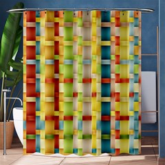 Woven Pattern Background Yellow Shower Curtain 60  X 72  (medium) 