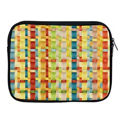 Woven Pattern Background Yellow Apple Ipad 2/3/4 Zipper Cases by Simbadda