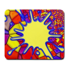 Embroidery Dab Color Spray Large Mousepads by Simbadda