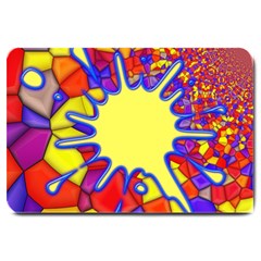 Embroidery Dab Color Spray Large Doormat  by Simbadda