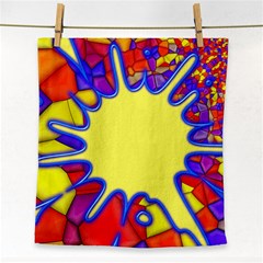 Embroidery Dab Color Spray Face Towel by Simbadda