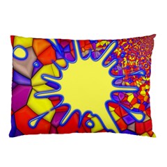 Embroidery Dab Color Spray Pillow Case by Simbadda