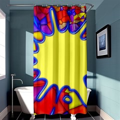 Embroidery Dab Color Spray Shower Curtain 36  X 72  (stall)  by Simbadda