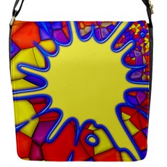 Embroidery Dab Color Spray Flap Closure Messenger Bag (s) by Simbadda