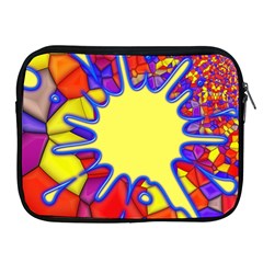 Embroidery Dab Color Spray Apple Ipad 2/3/4 Zipper Cases by Simbadda