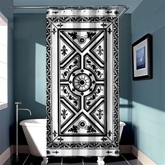 Monastic Antique Scroll Fruit Shower Curtain 36  X 72  (stall)  by Simbadda