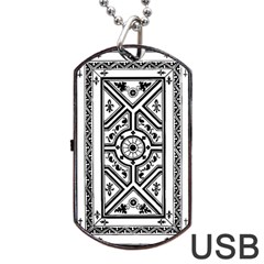 Monastic Antique Scroll Fruit Dog Tag Usb Flash (two Sides) by Simbadda