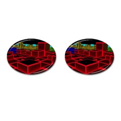 3d Abstract Model Texture Cufflinks (oval) by Simbadda