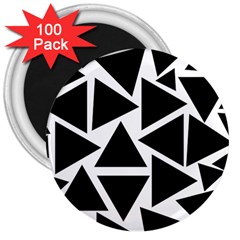 Black Triangle 3  Magnets (100 Pack) by Simbadda