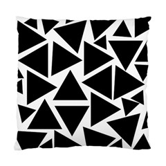 Black Triangle Standard Cushion Case (one Side) by Simbadda