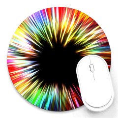 Color Background Structure Lines Round Mousepads by Simbadda