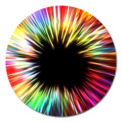 Color Background Structure Lines Magnet 5  (round) by Simbadda