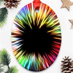 Color Background Structure Lines Oval Ornament (two Sides) by Simbadda