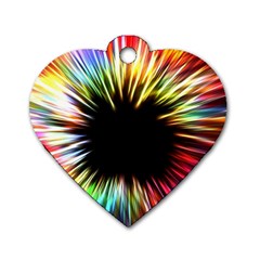 Color Background Structure Lines Dog Tag Heart (one Side) by Simbadda