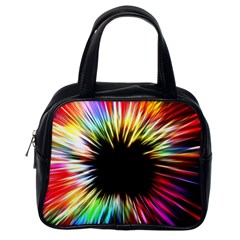 Color Background Structure Lines Classic Handbag (one Side) by Simbadda