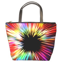 Color Background Structure Lines Bucket Bag