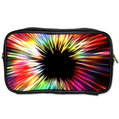 Color Background Structure Lines Toiletries Bag (one Side) by Simbadda