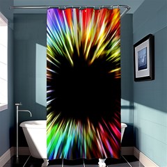 Color Background Structure Lines Shower Curtain 36  X 72  (stall)  by Simbadda