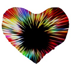 Color Background Structure Lines Large 19  Premium Flano Heart Shape Cushions by Simbadda