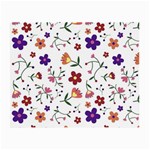 Flowers Pattern Texture Nature Small Glasses Cloth (2-Side) Front