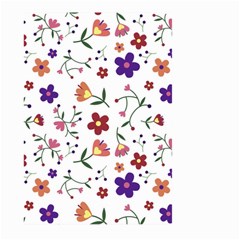 Flowers Pattern Texture Nature Large Garden Flag (two Sides) by Simbadda