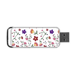 Flowers Pattern Texture Nature Portable Usb Flash (one Side) by Simbadda