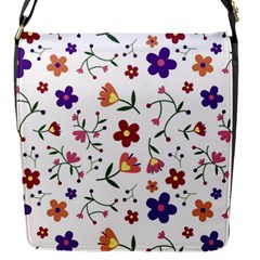 Flowers Pattern Texture Nature Flap Closure Messenger Bag (s) by Simbadda