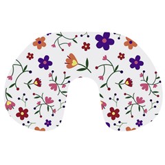 Flowers Pattern Texture Nature Travel Neck Pillows by Simbadda