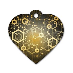 Block Chain Data Records System Dog Tag Heart (two Sides) by Simbadda