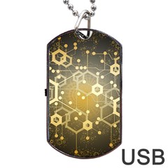 Block Chain Data Records System Dog Tag Usb Flash (one Side) by Simbadda