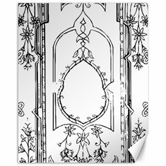 Leighton Floriated Antique Scroll Canvas 11  X 14  by Simbadda