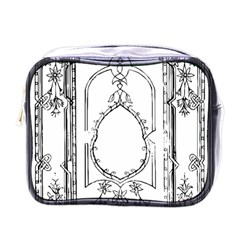 Leighton Floriated Antique Scroll Mini Toiletries Bag (one Side) by Simbadda