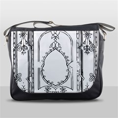 Leighton Floriated Antique Scroll Messenger Bag by Simbadda