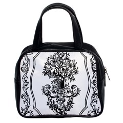 Floriated Antique Scroll Fruit Classic Handbag (two Sides) by Simbadda