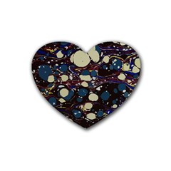 Marble Rock Comb Antique Rubber Coaster (heart)  by Simbadda