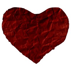 Crumpled Paper Large 19  Premium Heart Shape Cushions